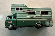 EARLY VINTAGE CRAGSTAN JAPANESE TIN FRICTION CAMPER - 8 INCH - EXTREMELY RARE