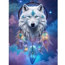 Wolf Dreamcatcher Diamond Art Kits for Adults,5D Dream Catcher Diamond Painti...