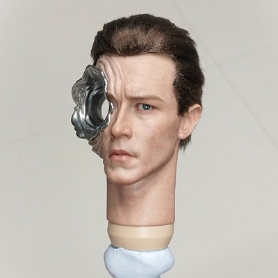 CUSTOM 1/6 scale HOT TOYS Terminator 2 T1000 T-1000 2.0 MMS774 head sculpt