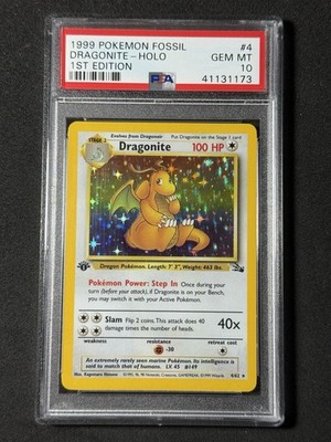 Pokemon PSA 10 Dragonite 4/62 1st Edition Holo #4 Gem Mint | eBay