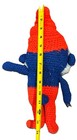 Vintage 90s (2) Smurf Stuffed Plush Toy | Hand-Made Knitted Set  — photo 4