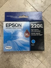Genuine OEM Epson 220XL High Capacity Black Ink Cartridge 08/2017, NEW Sealed