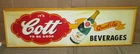 Vintage COTT BEVERAGES Tin Soda Sign Embossed "It's COTT To Be Good"  NOS ~ LQQK
