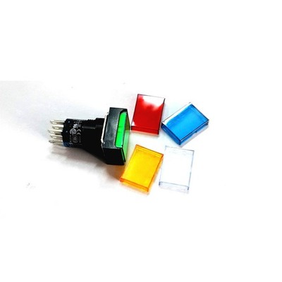  AL6H-M24YC Pushbutton Illuminated F16mm Rectangle Yellow 1PCS Kd #nm