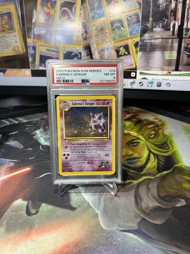 2000 POKEMON GYM HEROES HOLO #14 SABRINA'S GENGAR PSA 8