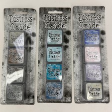 Lot of 3 Tim Holtz Ranger Distress Oxide Mini Ink Pads 4-Packs 12 Colors Total