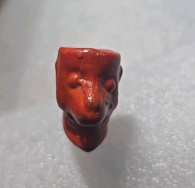 1930's Vintage Cracker Jack Bisque Red Dog Face Bubble Pipe Toy Premium Prize - Image 4 of 4