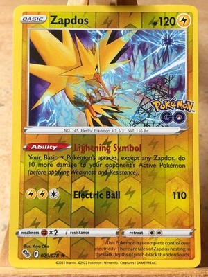 Pokemon Zapdos Reverse Holo  029/078  Englisch Pokémon go