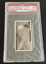 1927 WA&AC CHURCHMAN #14 WALTER HAGEN ROOKIE SMALL PSA 7 ONLY 26 GRADED HIGHER