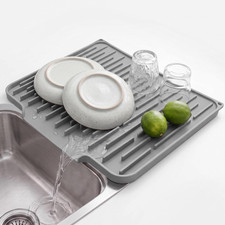 Foldable Silicone Dish Drying Mat - Quick Dry Non-Slip Pad for Small Spaces