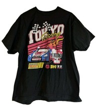 Mens Xl Hello Kitty Tokyo Racing Speed Kawaii Race Car Ss Black T-shirt