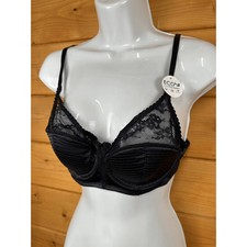Dorina Womens Regardless Demi Bra Size 36B Black Lace Underwired New NWT
