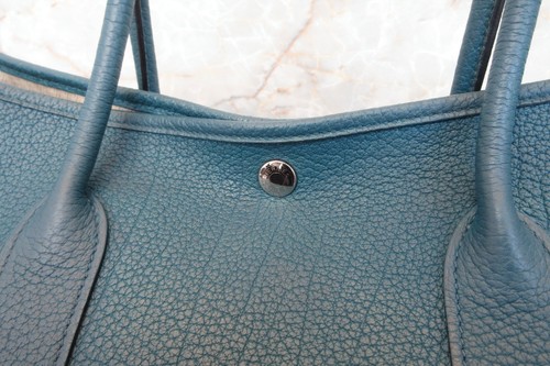 HERMES Garden Party PM Negonda Tote Bag Cobalt Stamp X (2016) - Picture 15 of 22