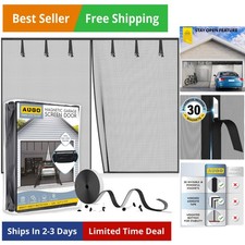 Garage Door Screen Magnetic Closure - Garage Screen Doors for 2 Car Garage Pu...