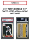 🔥 2017 TOPPS  CHROME AARON JUDGE 1987 RC REFRACTOR 30TH  RC MT  PSA  9 #87T8 🔥