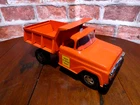 VTG 1961 TONKA STATE HIGHWAY DEPT. ORANGE HYDRAULIC DUMP TRUCK. ORIGINAL & MINT!