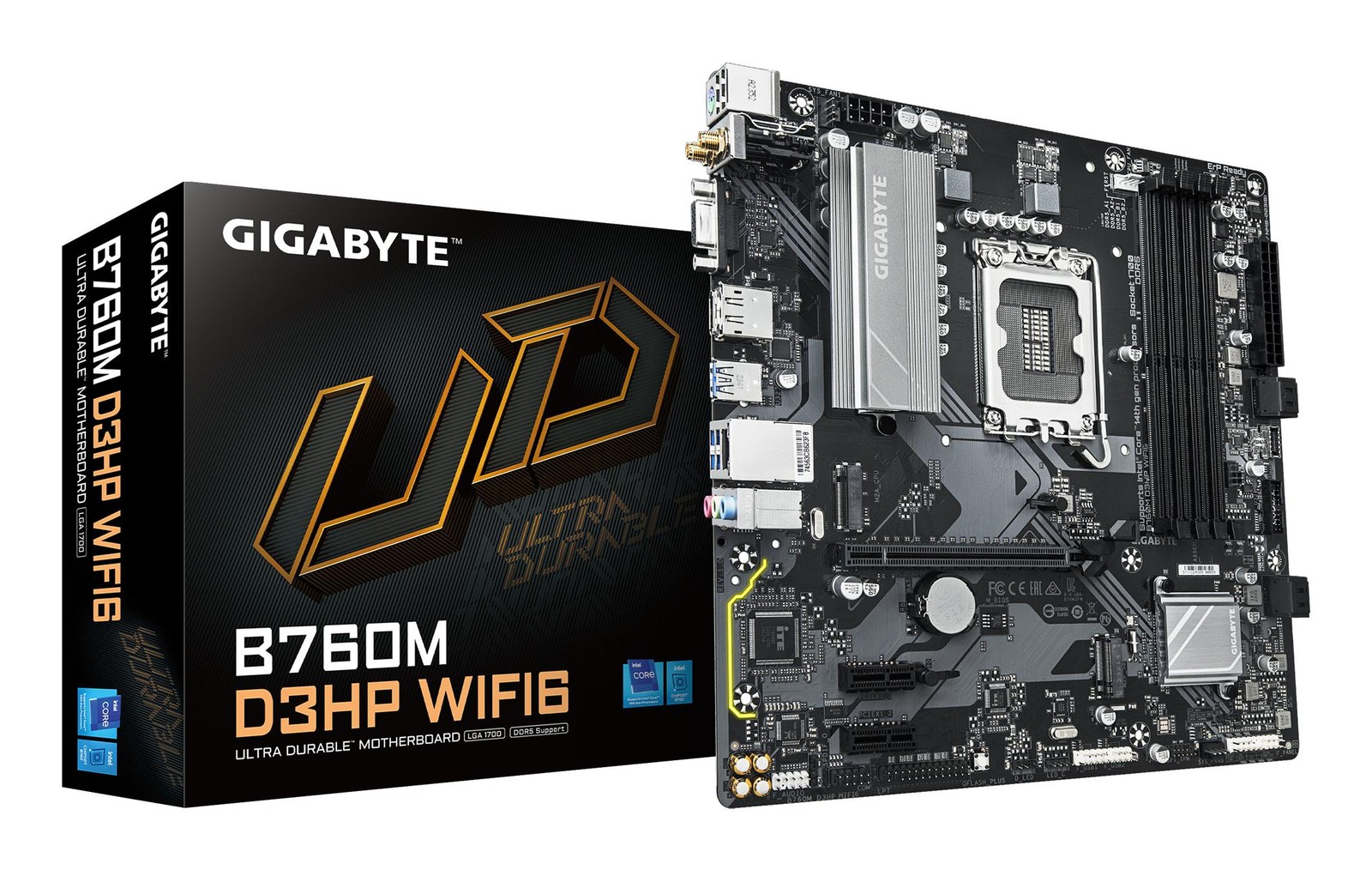 GIGABYTE B760M D3HP WIFI6 Motherboard - Supports Intel Core 14th Gen CPUs,
