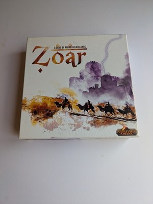 ZOAR BRETTSPIEL Top Zustand (Vesuvius Media) 2 bis 4 Spieler 