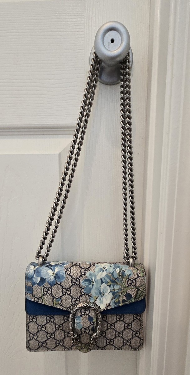 激レア ✨ オールドGUCCI フローラル ショルダーバッグ ネイビー Gucci Blue GG Supreme Blooms Dionysus Floral Shoulder Mini Bag