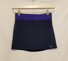 LL Bean Trail Skort Girls Sz 8 Nautical Blue Outdoor Hike Camp Activewear
