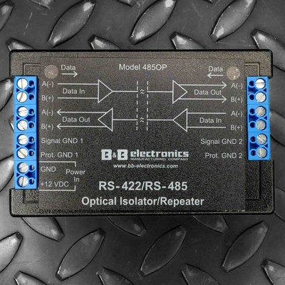 B&B Electronics 485OP RS-422/RS-485 Optical Isolator Repeater