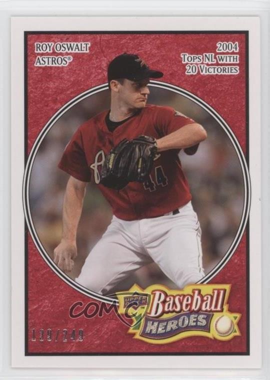 2008 Upper Deck Baseball Heroes Red 139/249 Roy Oswalt #76 0q3