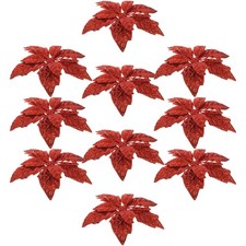 10 Pcs Stelle Di Natale Finte Fiori Finti Fiore Poinsettia Artificiale