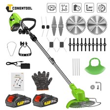 5in1 Cordless Grass Trimmer Lawn Edger Electric Light Weight 2Ah Battery Green