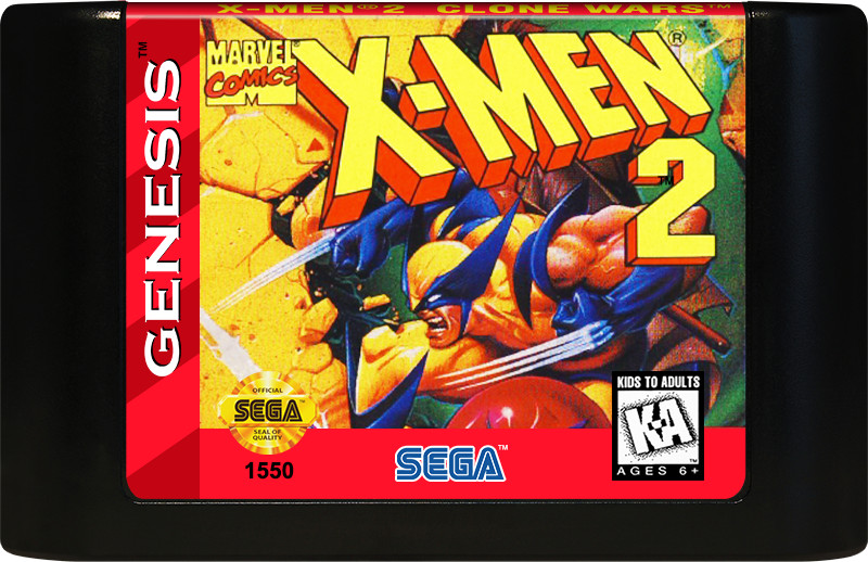 X-Men 2 Clone Wars Sega Genesis Video Game Complete