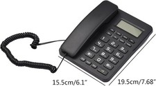 Desktop Corded Caller ID Phone – Speaker, Alarm, Big Buttons, Blue light Display