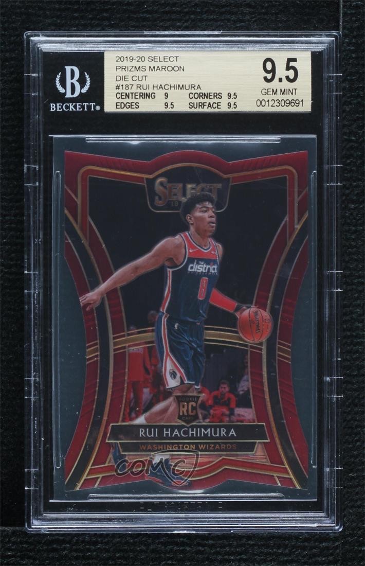 2019 Select Premier Level Maroon Prizm /175 Rui Hachimura BGS 9.5 GEM MINT 0ao8