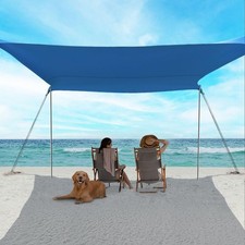 Beach Shade Tent, Portable Easy Pop Up Beach Canopy, UPF50 Sun Protection Sh...