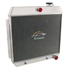 4 Row Aluminum Radiator for Chevy Bel Air Nomad 1955 1957 V8 AT CU5057 L6 Cooler