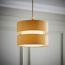 Ceiling Light Shade Easy Fit Small Dual Drum Pendant Living Room Lampshade Lamp