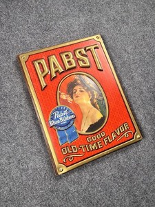 Pabst Blue Ribbon PBT Vintage Wall Sign Good Old Time Flavor 70’s 80’s Rare