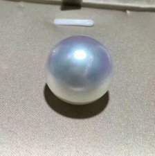 Gorgeous AAA 10-11mm South Sea Round White Loose Pearl Half Drilled