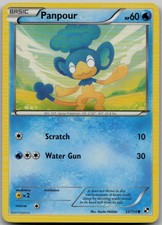 Panpour 33/114 Common Black and White LP Pokemon Card