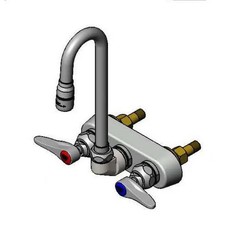 T S Brass B-1115-132XN5QT 4" Wall Mount ADA Compliant Faucet w/ 2-7/8" Gooseneck