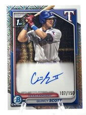 2024 Bowman Chrome Quincy Scott /150 1st Mojo Refractor Auto #CPA-QS Rangers