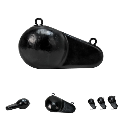 Poids De Downrigger Enduit 10 Lb (4,5 Kg) - Modèle 3006.6749 En Fonte Noire
