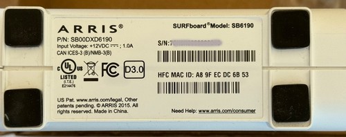 Modem câble ARRIS SB6190 - pour Xfinity, Cox, Spectrum - 800 Mbps - boîte ouverte - Photo 4/6