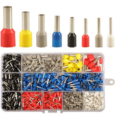 900Pcs Wire Ferrule Terminals Kit - 8 Types AWG 22-7 Connectors, Pin Terminal As