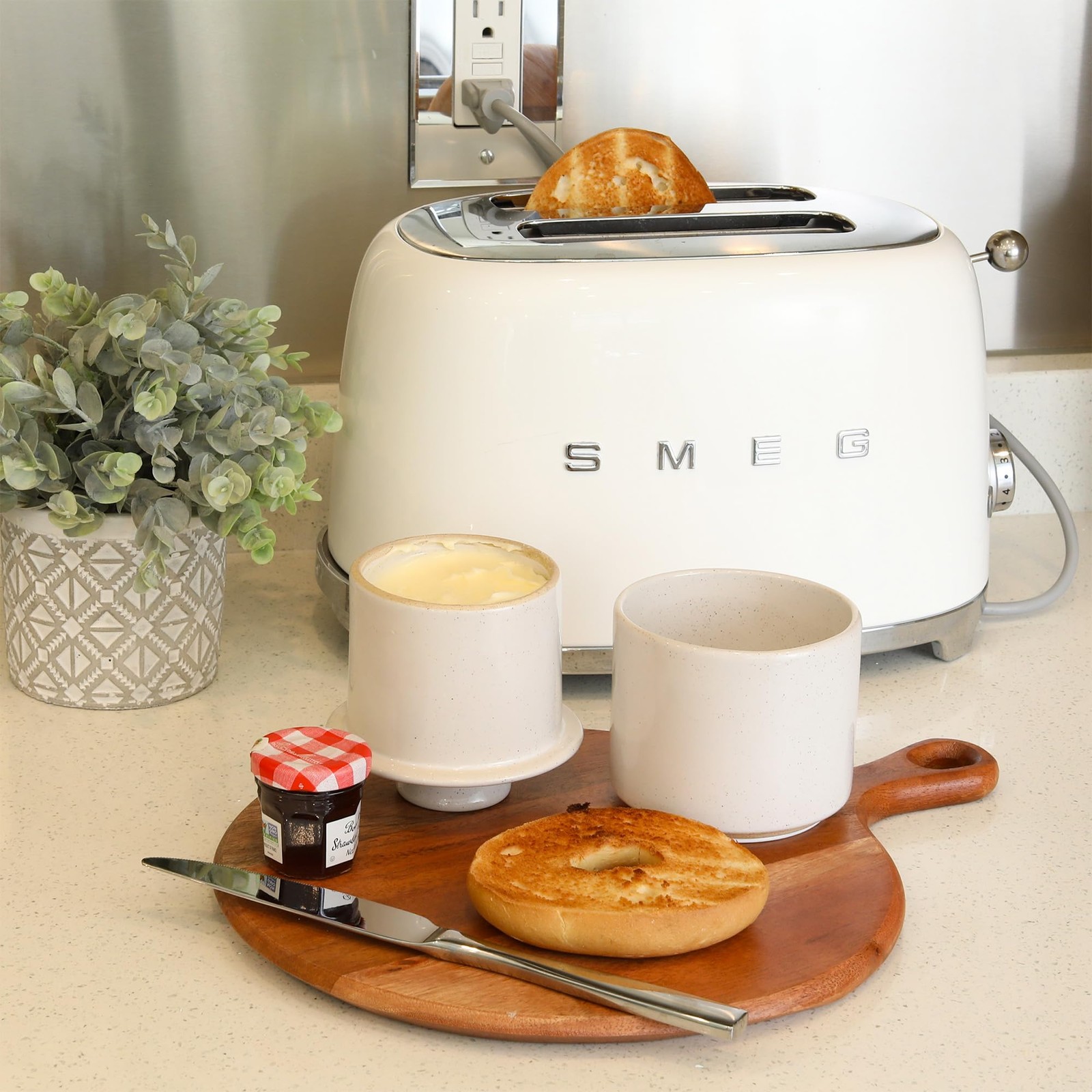 Beautiful Ceramic Butter Crock For Kitchen Countertop â€“ Premium Container w...