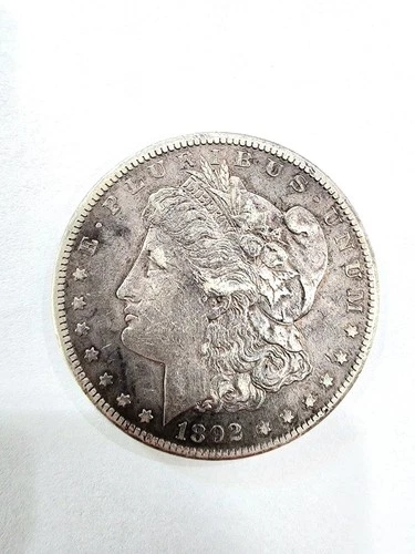 1892-CC Morgan Silver Dollar $1  VF Key Date Coin Carson City