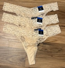 INC international concepts Plus Lace Thongs 3 Pair, Almond Latte, Size XL, 24