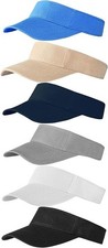 6 Pack Sun Visor Hats Sun Visors Sports Sun Hat Golf Hat One Size Adjustable Cap