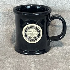 Sunset Hill Stoneware Coffee Mug Naval Aviation Centennial Dark Blue