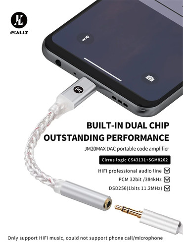 Portable Code Amplifier Dual Chip Digital Audio Adapter Type C To 3.5mm Earphone - Picture 11 of 22
