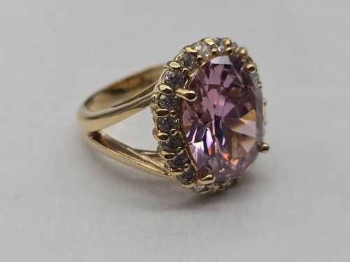 Camrose & Kross Sterling Silver JBK Jacqueline Kennedy Pink Stone Ring Size 6 - Picture 2 of 3