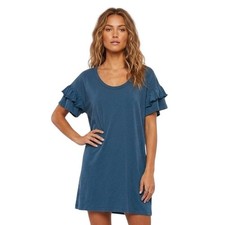 Current/Elliott The Ruffle Roadie Dress in Bl...